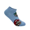 Kids Socks Mario (Buy 6 Get 3 Gift) - Sky blue