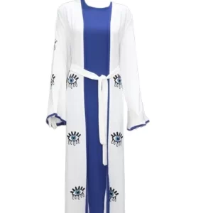 Women's Islamic Printed Kimono Abaya