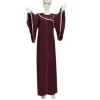 Purple Abaya with Wide Sleeves