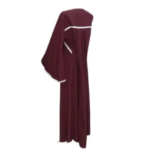 Purple Abaya with Wide Sleeves