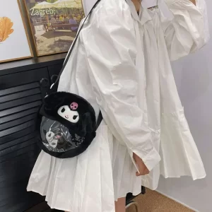 New Sanrio Hello Kitty Cartoon Messenger Bag Female Cute Shoulder Bag Backpack Women's Handbags Designer Soft Y2k Bag Girls Gift