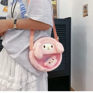 New Sanrio Hello Kitty Cartoon Messenger Bag Female Cute Shoulder Bag Backpack Women's Handbags Designer Soft Y2k Bag Girls Gift