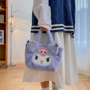 Sanrio Cinnamoroll Kawaii Plush Bag Anime Kuromi For Girls Mymelody Cinnamoroll Fashion Handbags Cartoon Cute Bags Children Gift