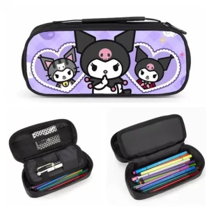 Sanrio Hello Kitty Kuromi Pencil Cases Children Primary Student Large Capacity Pen Organizer Bags Fashion Kawaii Bag Organizer