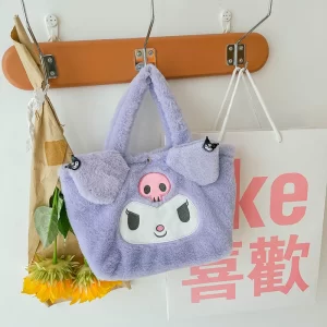 Sanrio Cinnamoroll Kawaii Plush Bag Anime Kuromi For Girls Mymelody Cinnamoroll Fashion Handbags Cartoon Cute Bags Children Gift