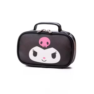 Sanrio Hello Kitty Kuromi Melody Cinnamoroll Kawaii Makeup Bag Women Children Fashion PU Leather Zip Pencil Cases Cosmetic Bag